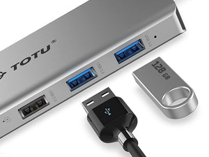 USB C Hub, TOTU 13-in-1 Type C Hub with Ethernet, 4K USB C to 2 HDMI, VGA, 2 USB 3.0, 2 USB 2.0, 100W PD, SD/TF Cards Reader, Mic/Audio Docking Station for MacBook Pro Air XPS and Other USB-C Laptops